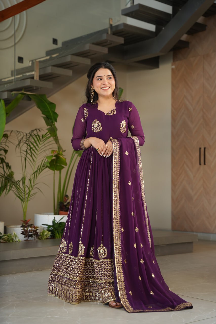 GOWN-DUPATTA