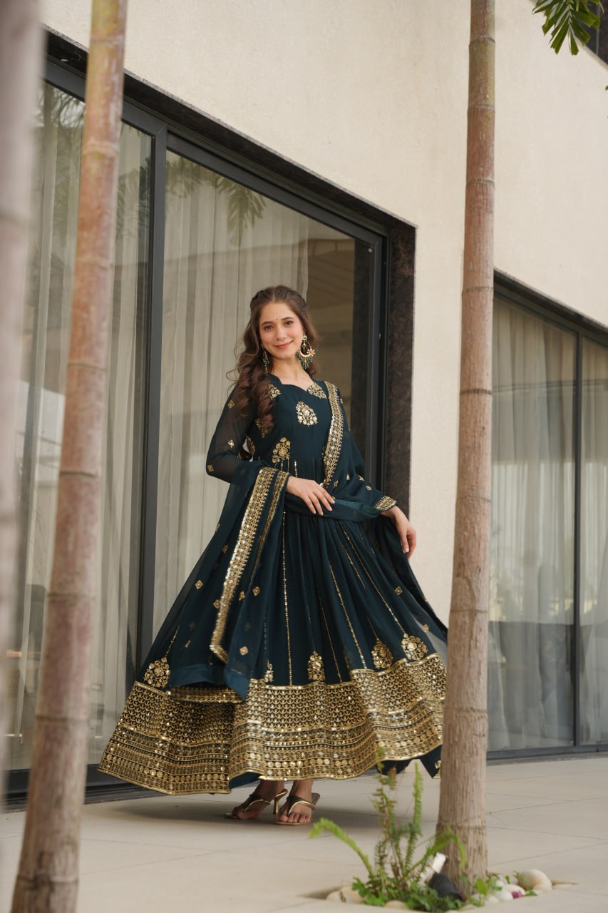 GOWN-DUPATTA