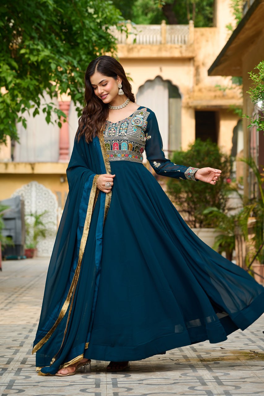 GOWN-DUPATTA