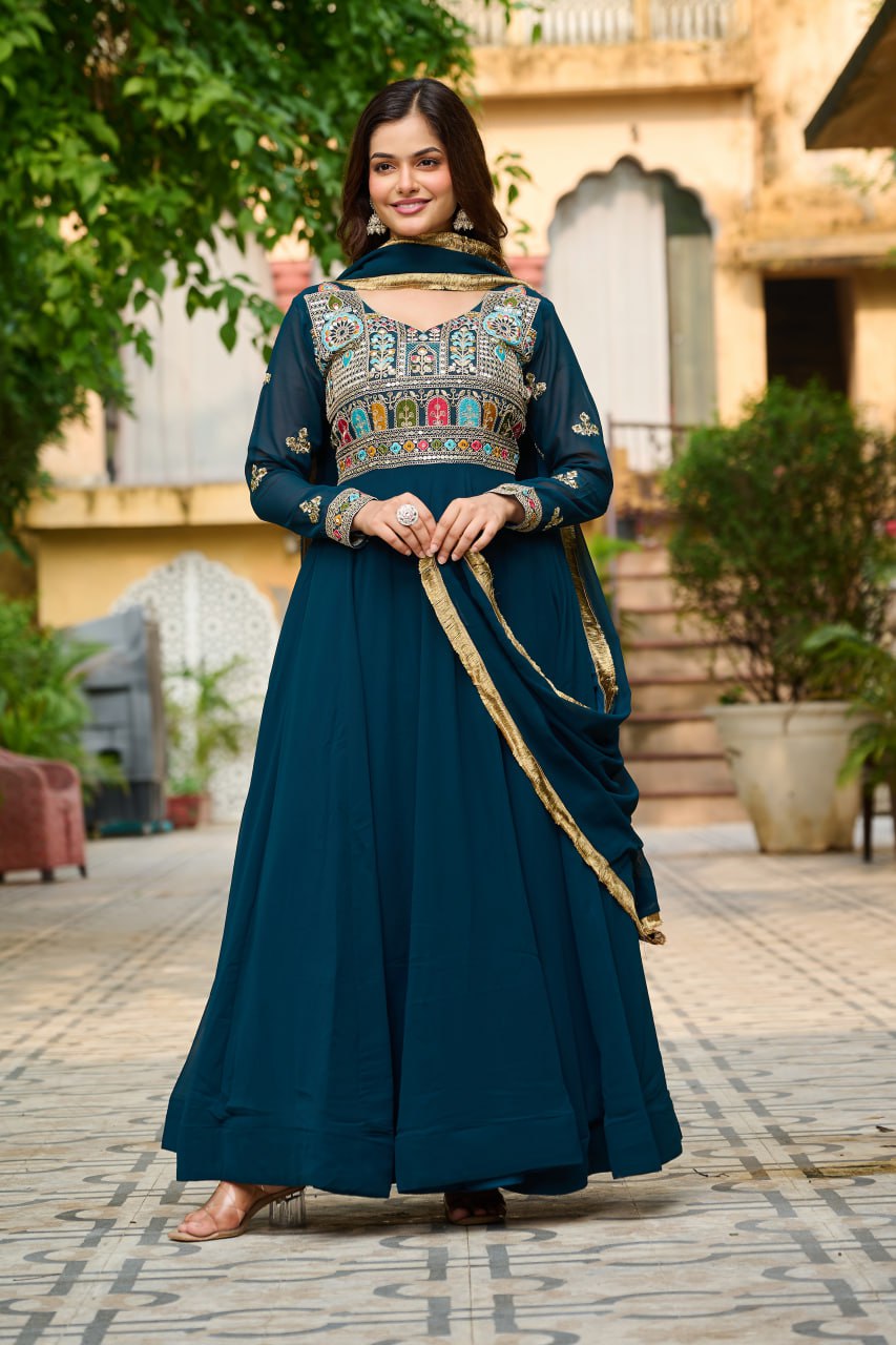 GOWN-DUPATTA