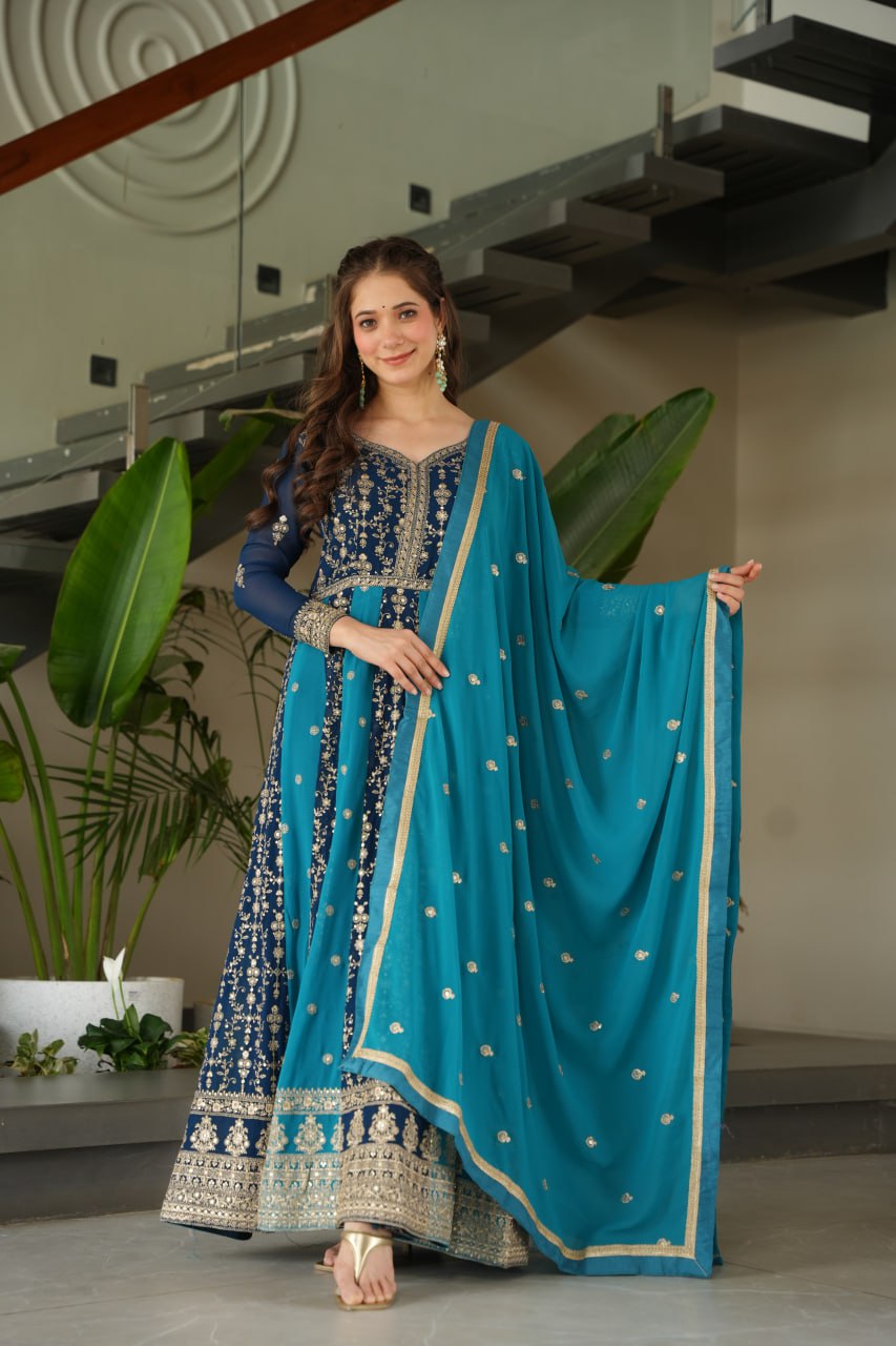 GOWN-DUPATTA